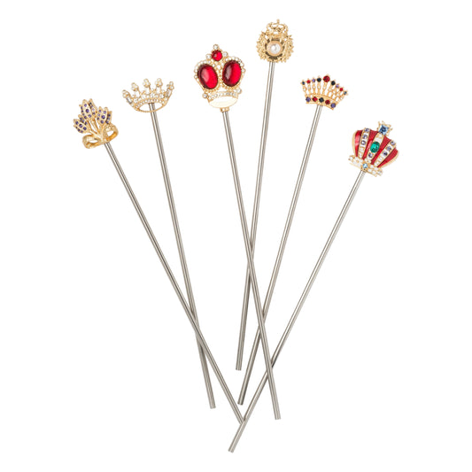 Crown swizzle sticks