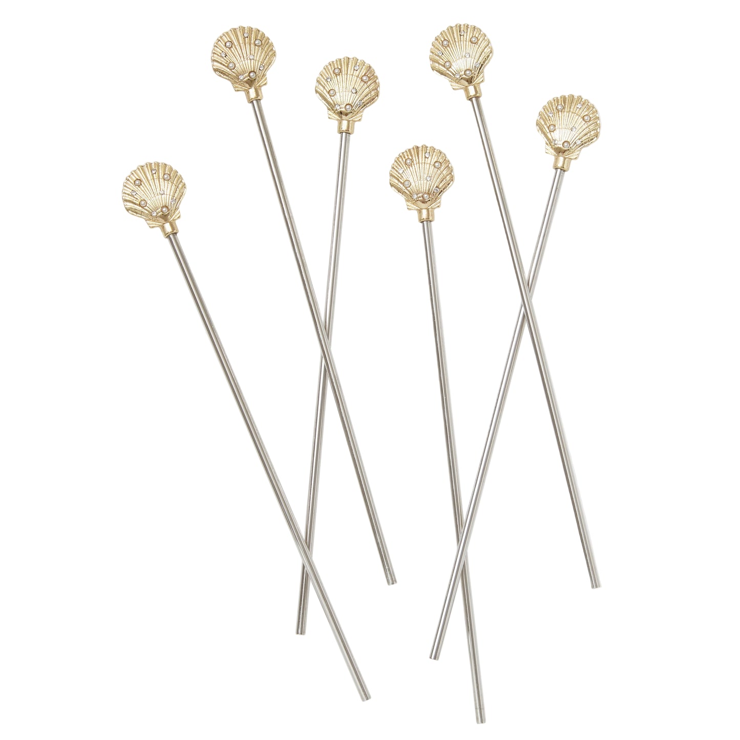 Shell swizzle sticks - Set of 6