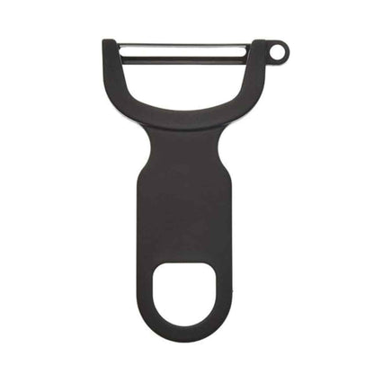 A Black Mercer Culinary Y Swiss Peeler on a white background