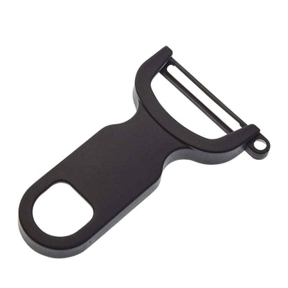 A Black Mercer Culinary Y Swiss Peeler on a white background