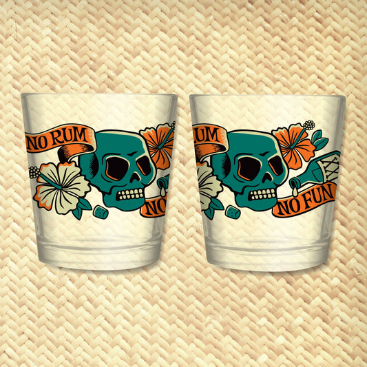 Jeff Granito's 'No Rum No Fun' Mai Tai Cocktail Glass (1) - Ready to Ship!