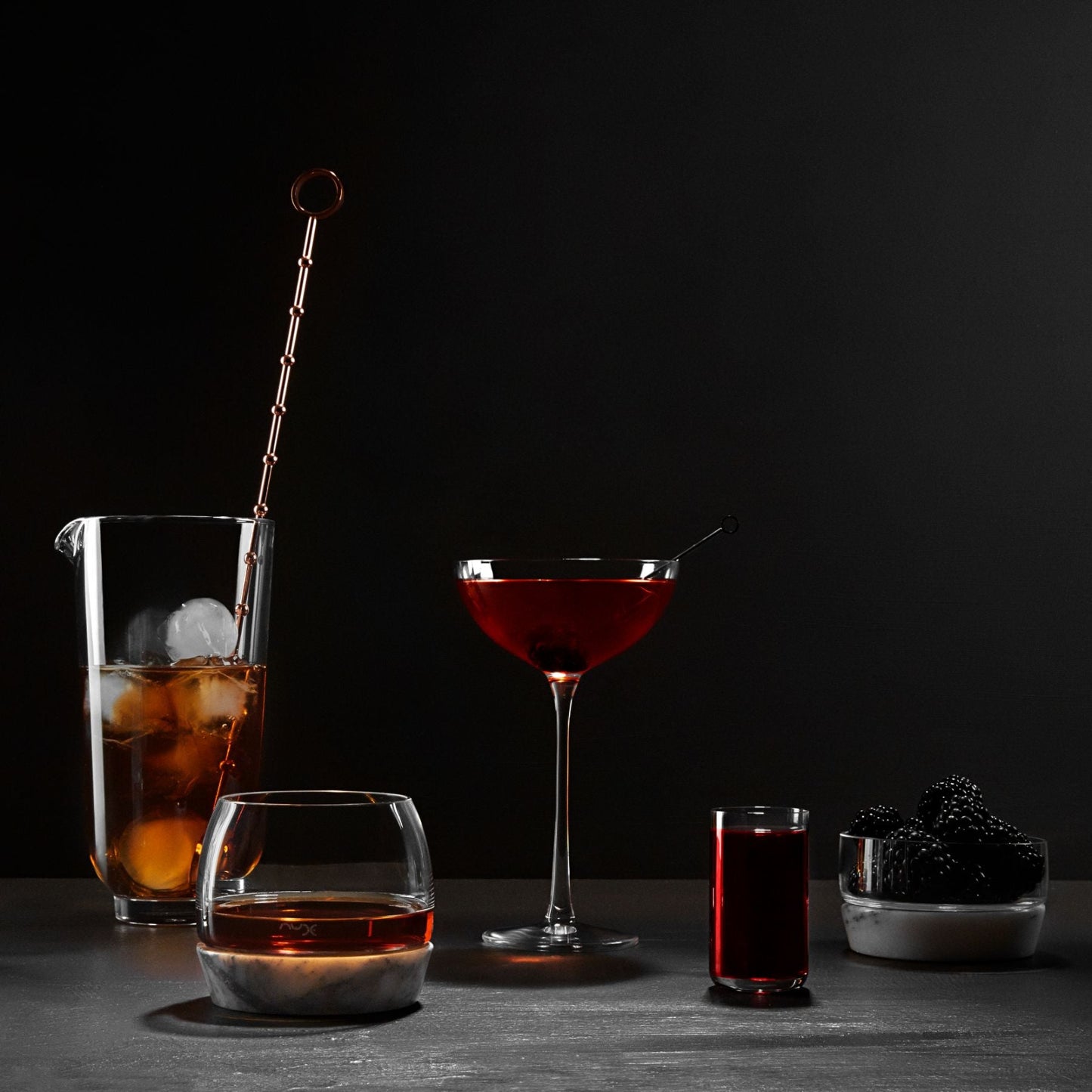 NUDE USA Hepburn Mixing Glass with Metal Stirrer