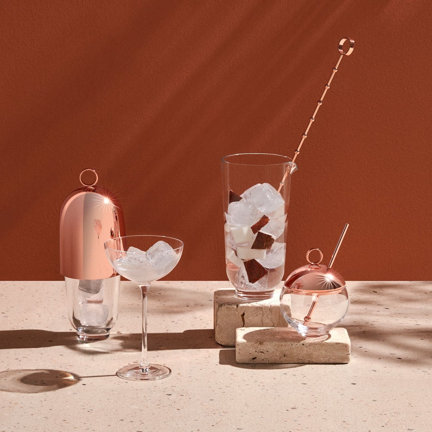 NUDE USA Hepburn Mixing Glass with Metal Stirrer