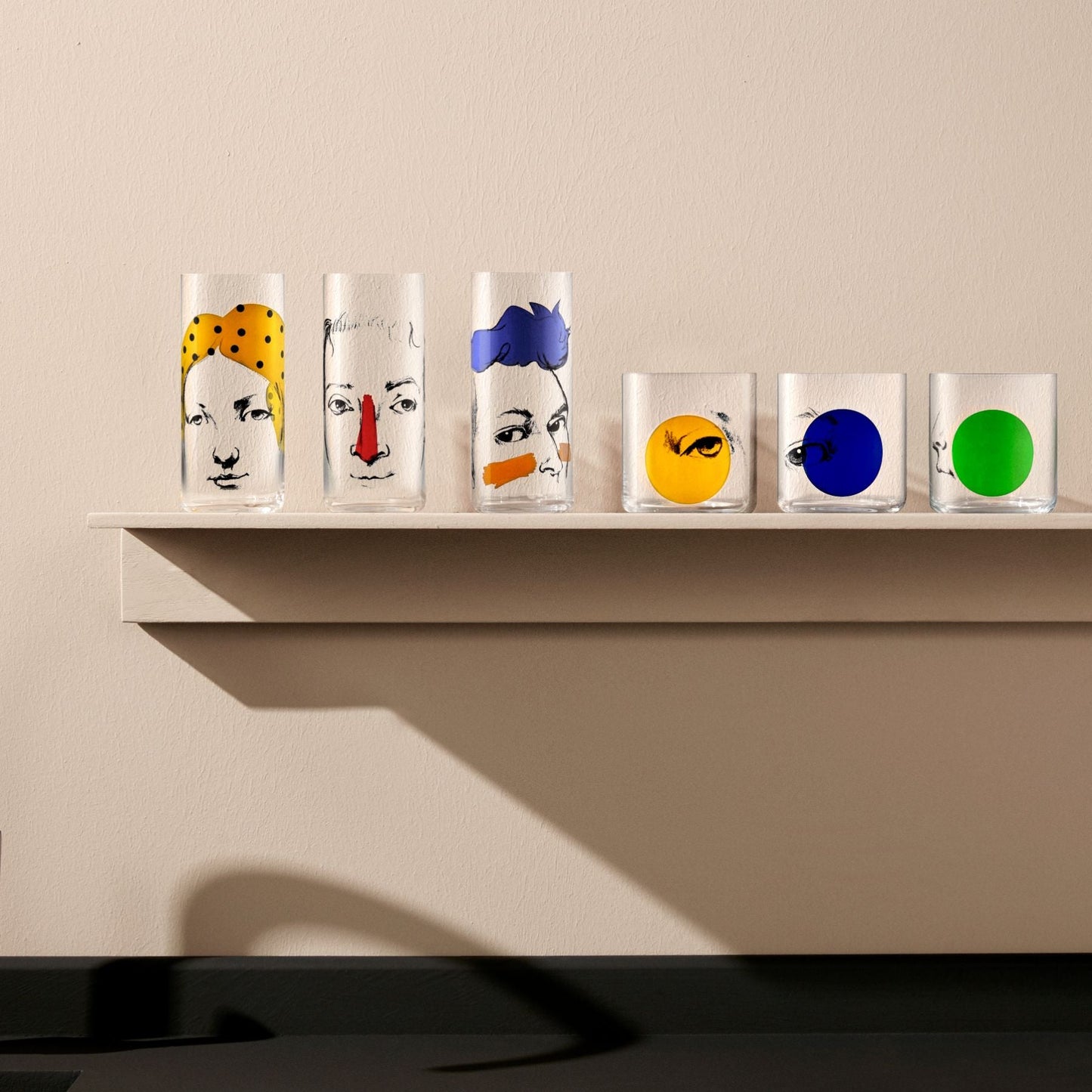 NUDE USA Finesse Rock & Pop Set of 4 Whisky Glasses