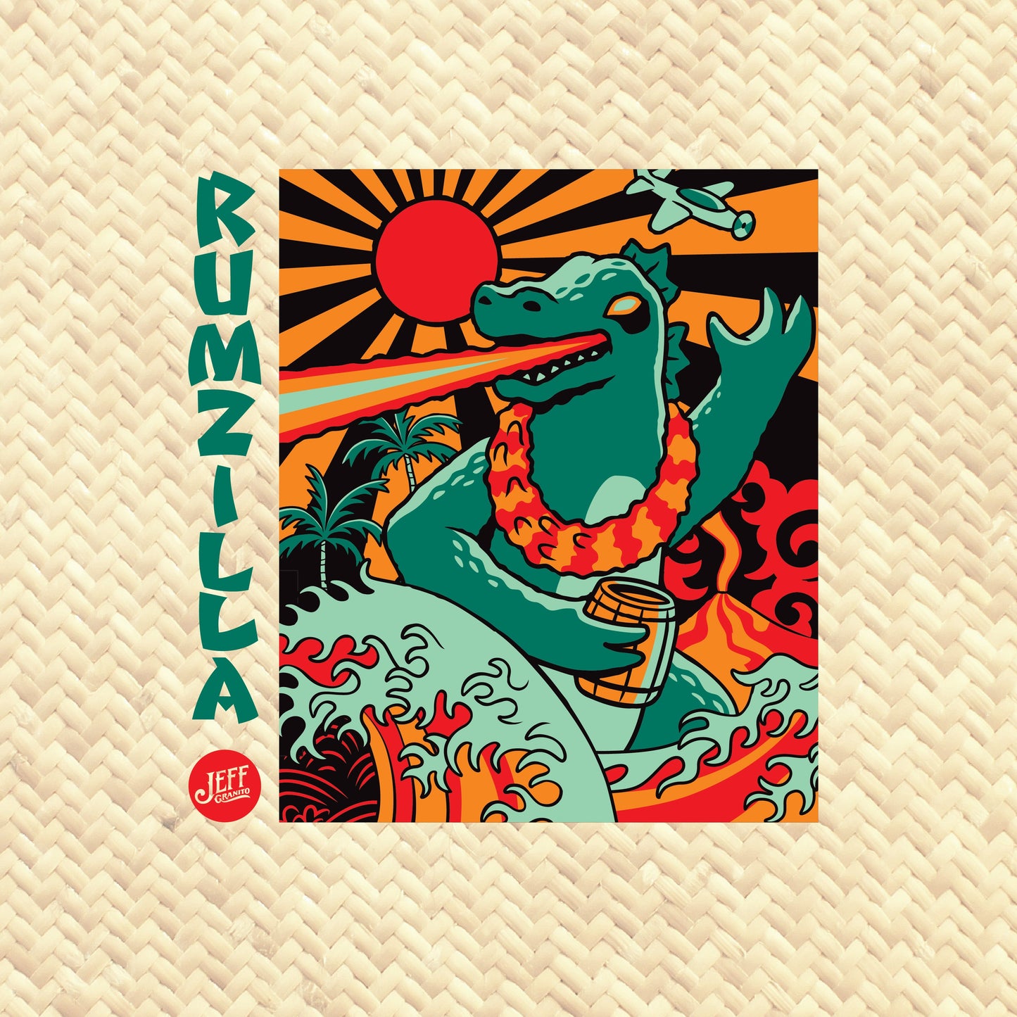 Jeff Granito's 'Rumzilla' Pint Glass (1) - Ready to Ship!