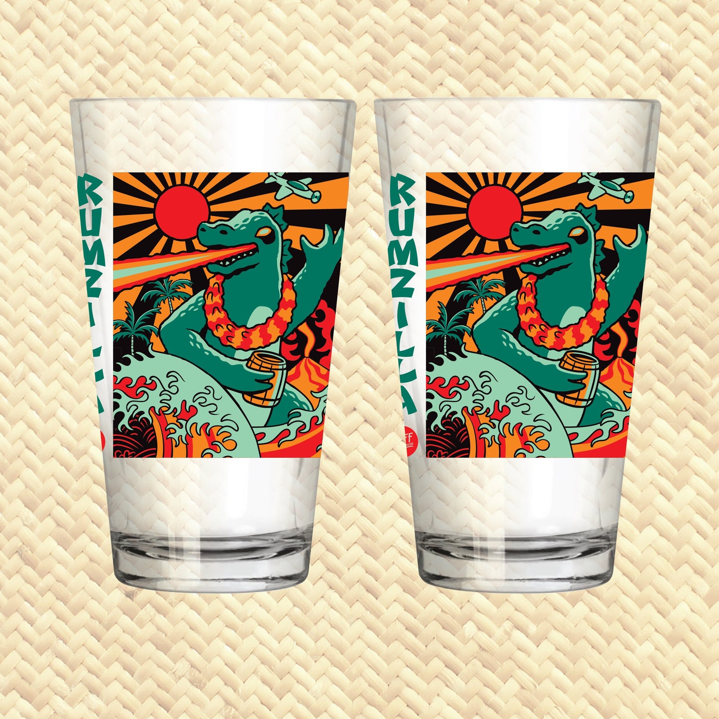 Jeff Granito's 'Rumzilla' Pint Glass (1) - Ready to Ship!