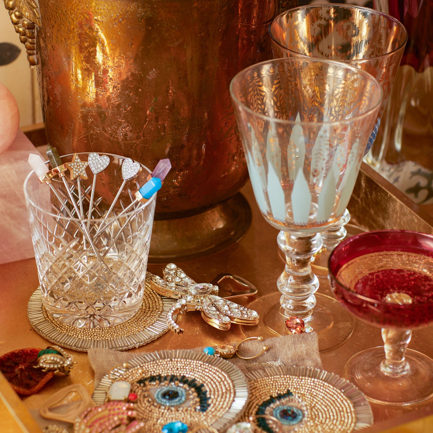 Quartz cocktail picks - Set of 6