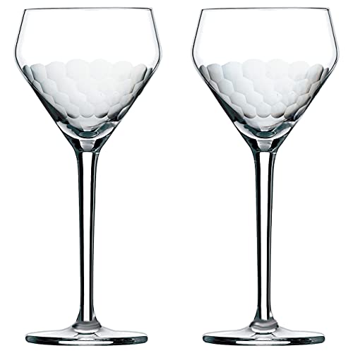 Amehla x The Educated Barfly Collection Teardrop Nick and Nora Cocktail Glass - 6-ounce, Set of 2