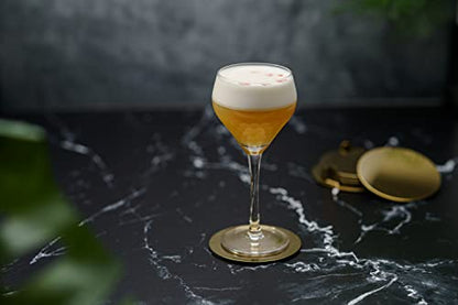 Amehla x The Educated Barfly Collection Teardrop Nick and Nora Cocktail Glass - 6-ounce, Set of 2