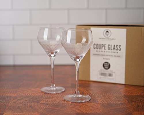 Amehla x The Educated Barfly Collection Teardrop Nick and Nora Cocktail Glass - 6-ounce, Set of 2