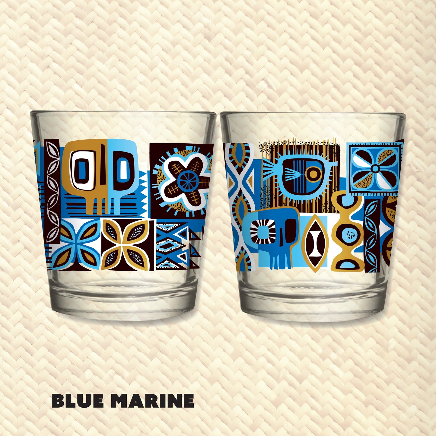 Jeff Granito's 'Geo Kapa' Mai Tai Cocktail Glass (1) - Ready to Ship!