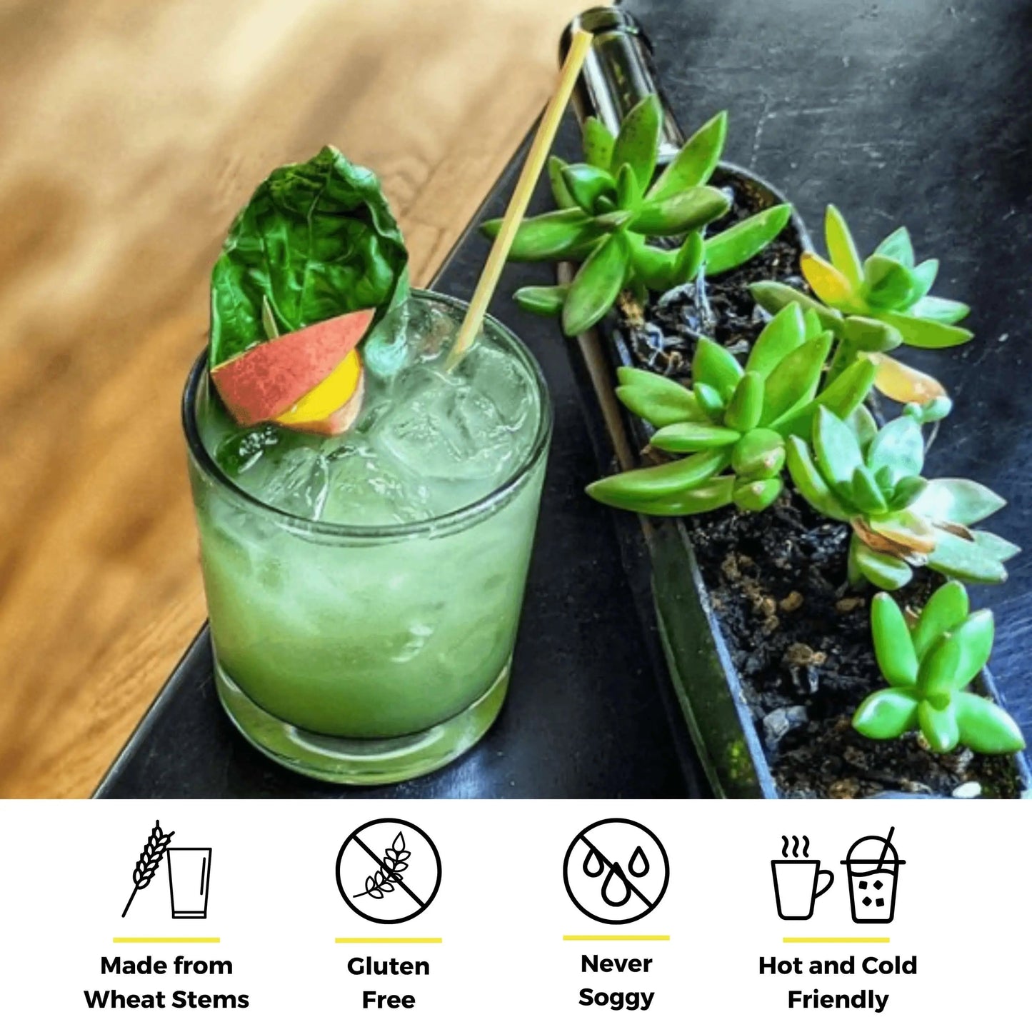 5.75" Cocktail Wheat Straws