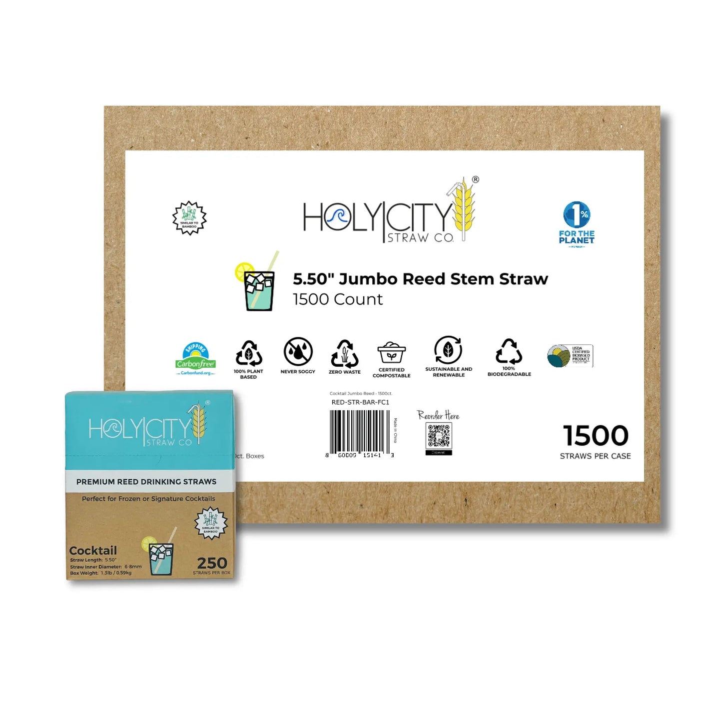 5.5" Jumbo Reed Straws