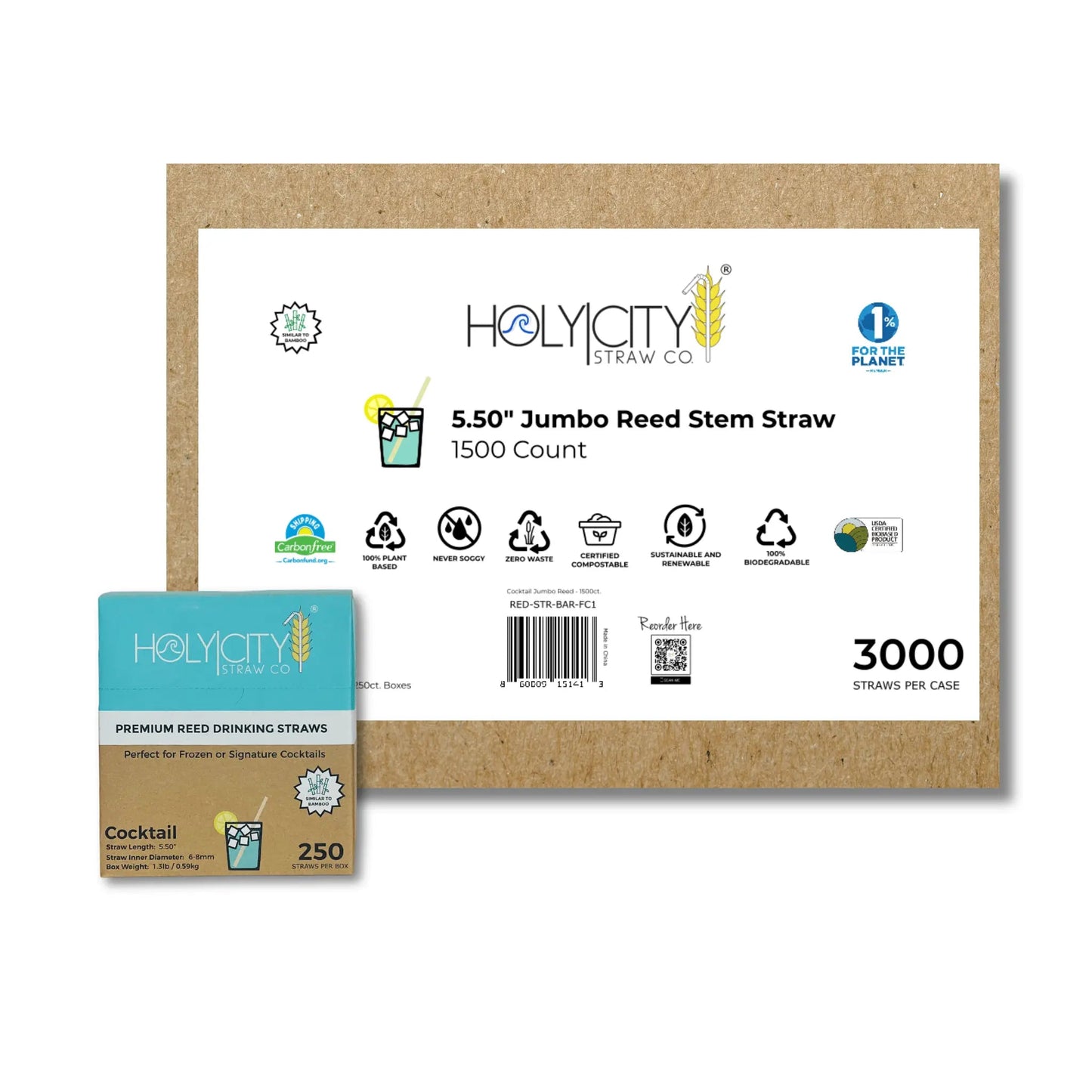 5.5" Jumbo Reed Straws