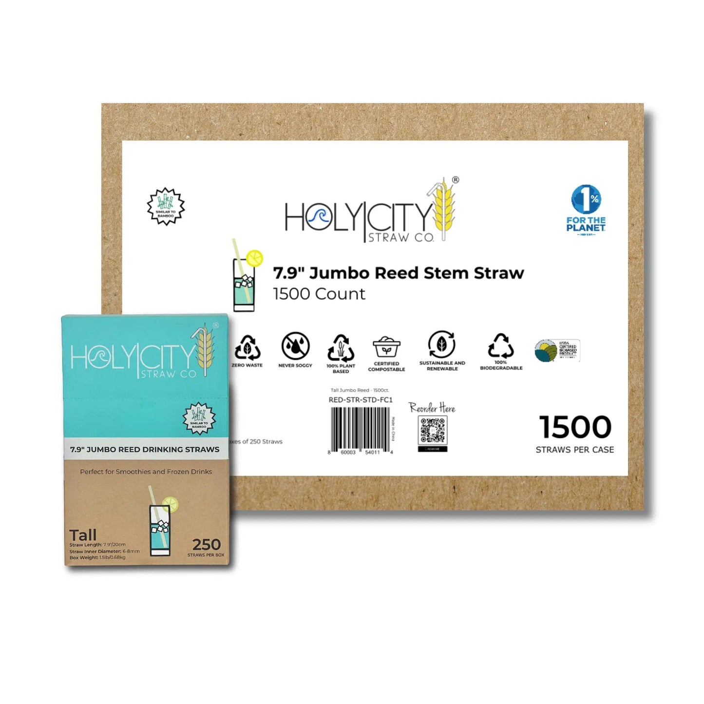 7.9" Jumbo Reed Straws