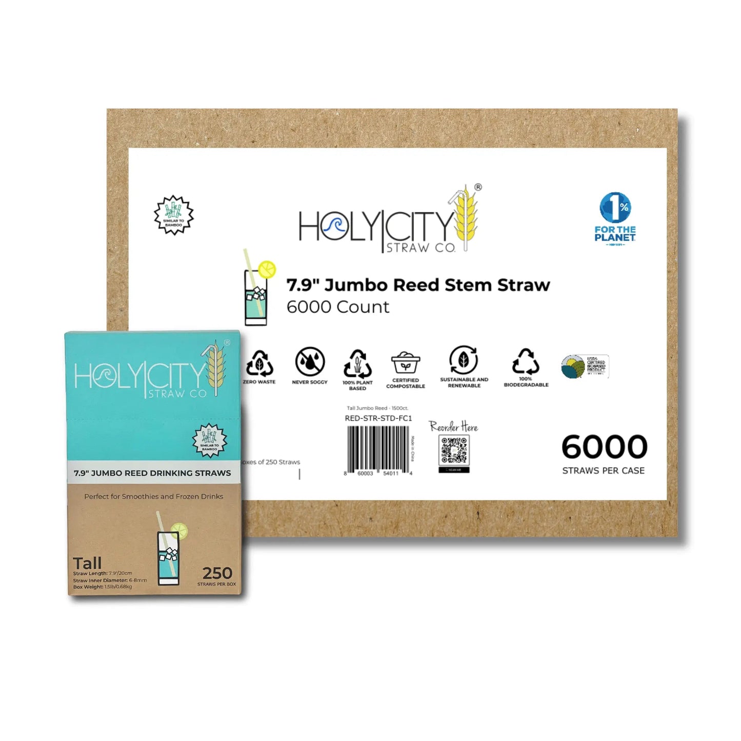 7.9" Jumbo Reed Straws