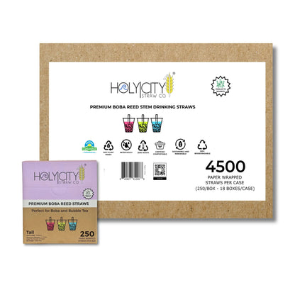7.9" Wrapped Boba Reed Straws