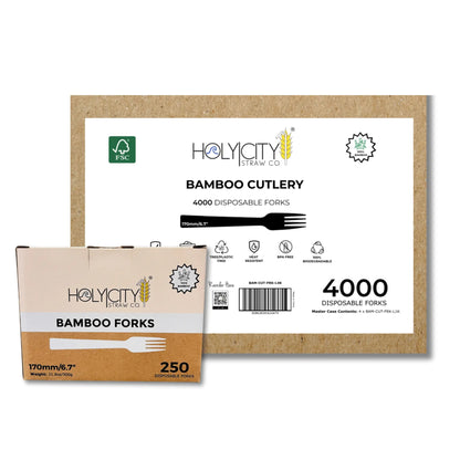 6.7" Bamboo Forks