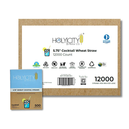 5.75" Cocktail Wheat Straws