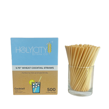 5.75" Cocktail Wheat Straws