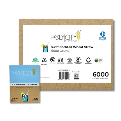 5.75" Cocktail Wheat Straws