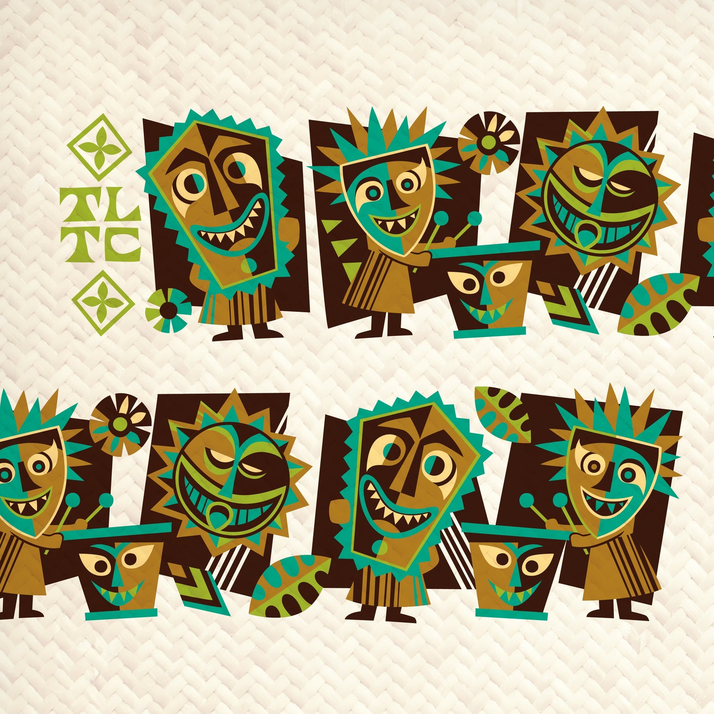 'Hula World Drummers' Mai Tai Cocktail Glass (1) - Ready to Ship!