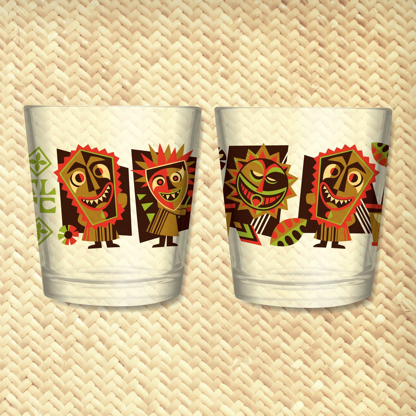 'Hula World Drummers' Mai Tai Cocktail Glass (1) - Ready to Ship!