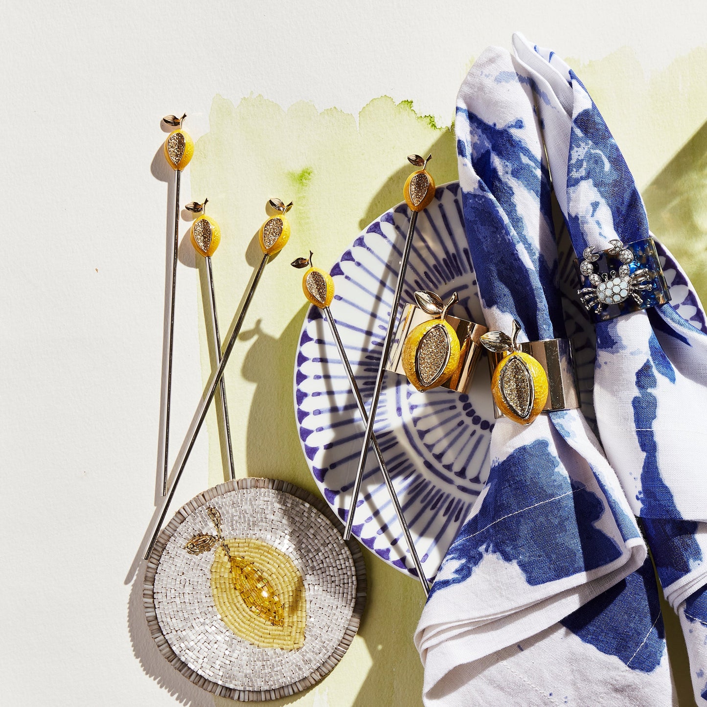 Lemon swizzle sticks - Set of 6