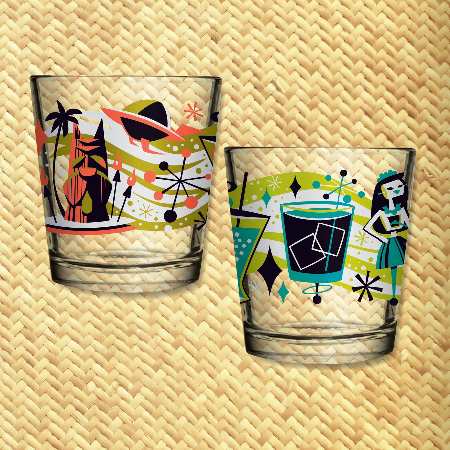 Jeff Granito's 'Cosmic Cocktails' Mai Tai Cocktail Glass (1) - Ready to Ship!