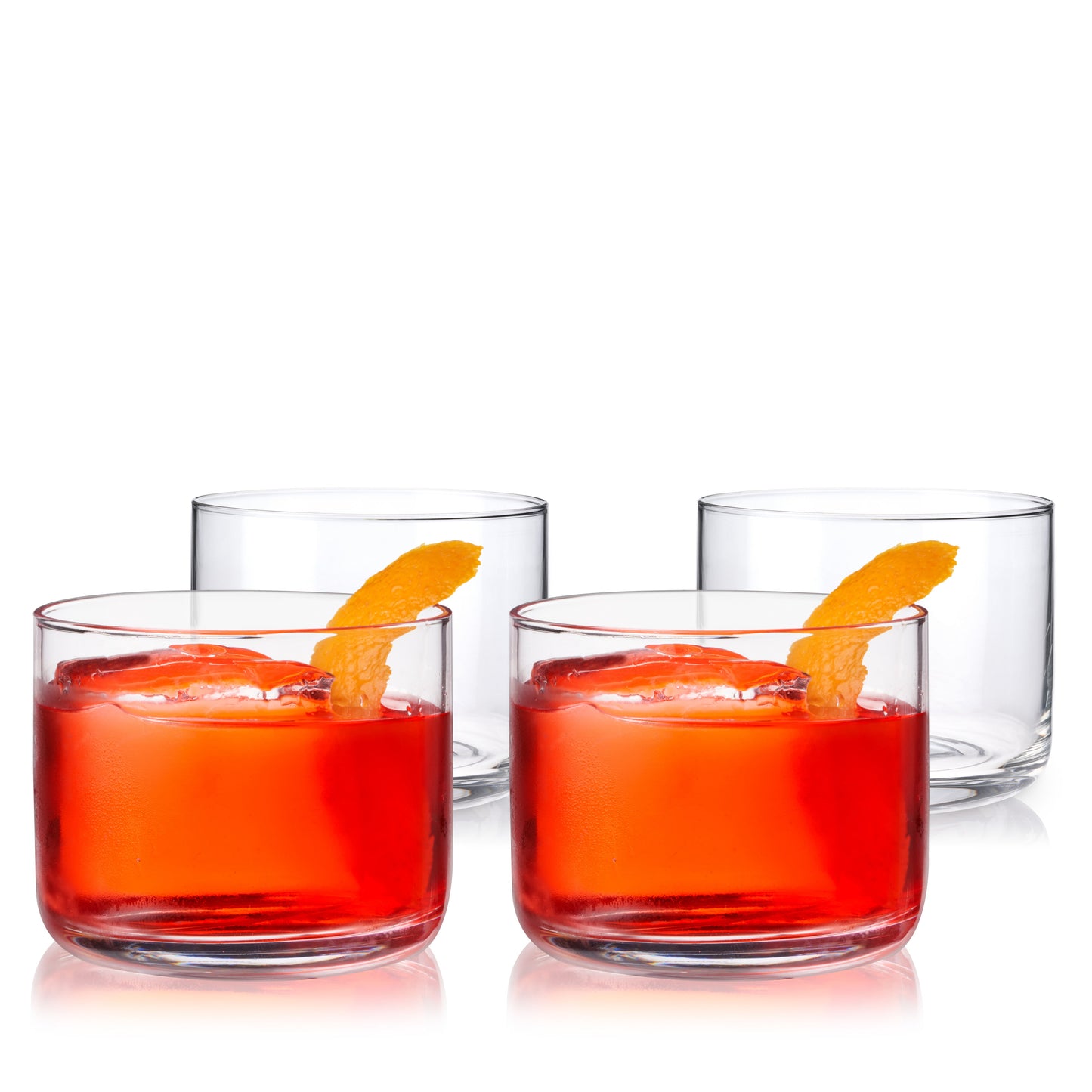 Viski Raye Crystal Negroni Glasses Set of 4