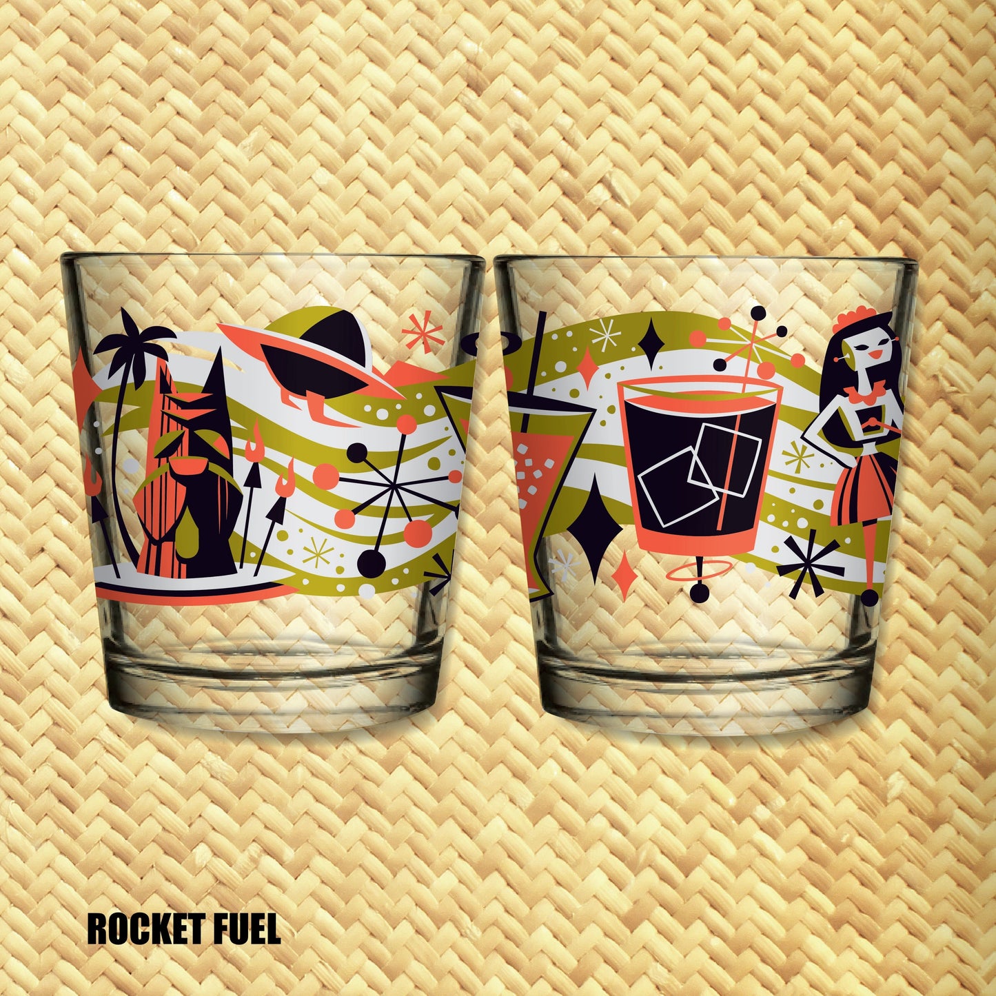 Jeff Granito's 'Cosmic Cocktails' Mai Tai Cocktail Glass (1) - Ready to Ship!