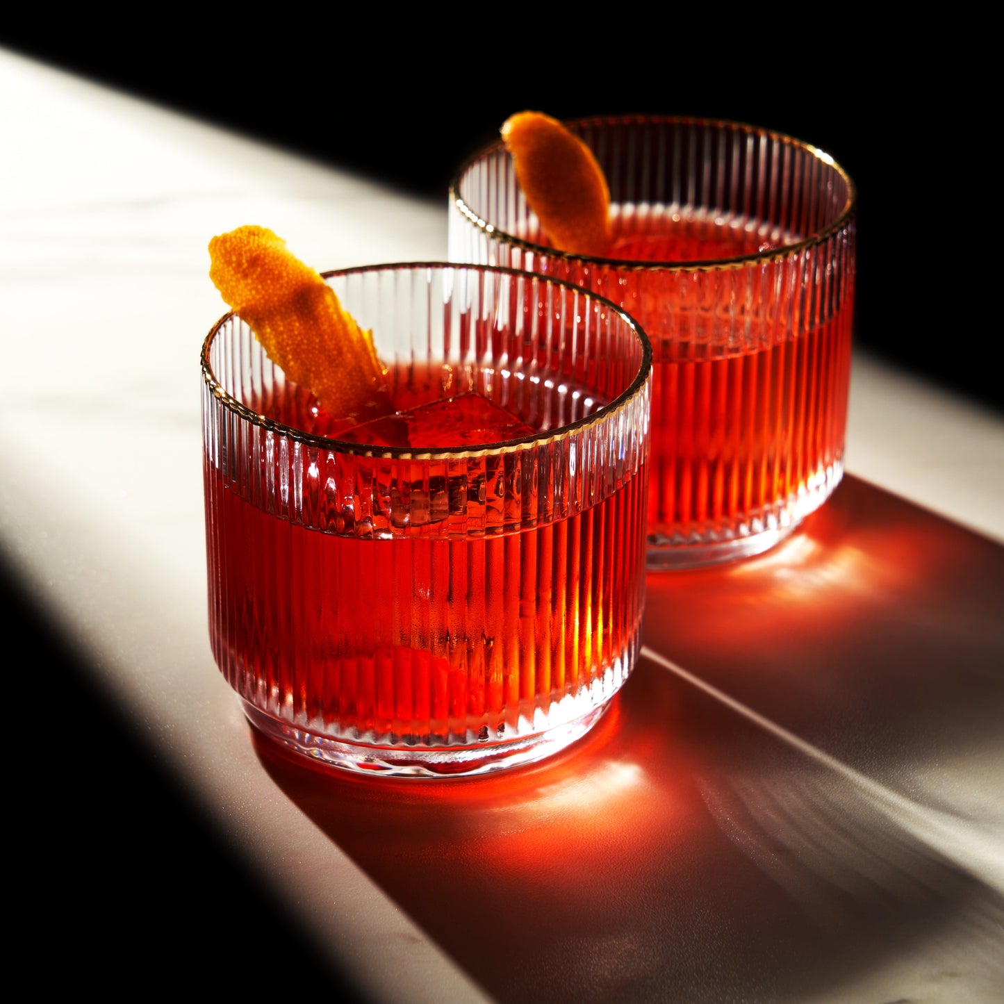 Viski Meridian Crystal Lowball Tumblers Set of 2