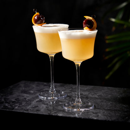 Viski Raye Angled Crystal Sour Glasses Set of 2