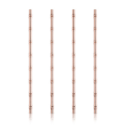 Pacific Bamboo Straws in Copper Set of 4